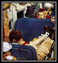Rockwell Girl on Train